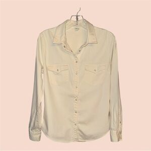 Aerie Women's‎ Natural Long Sleeve
Western Button Down Pearl Snap Shirt
Sz SP